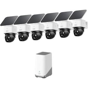 image:imageeufy Security SoloCam S340 6cam kit Solar Security Cameras Wireless Outdoor 360 Pan amp Tilt Surveillance No Blind Spots 24 GHz WiFi No Monthly Fee