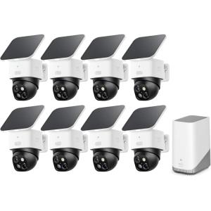 image:imageeufy Security SoloCam S340 8Cam Kit HomeBase S380 Solar Security Camera Wireless Outdoor Camera 360 Pan and Tilt Surveillance No Blind Spots 24 GHz WiFi No Monthly Fee